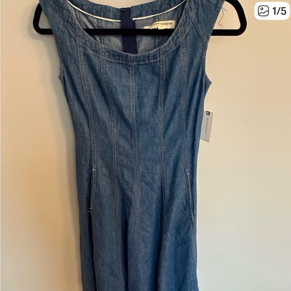 Pilcro Blue Denim Dress with pockets!